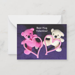 Små Nallar och hjärtan Valentine Kids Cards Anteckningskort