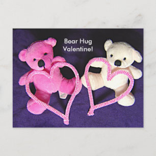 Små Nallar och hjärtan Valentine vycard Helg Vykort