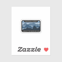 (Små) Nantahala Gorge, delstaten Noon Day Sol Klistermärken