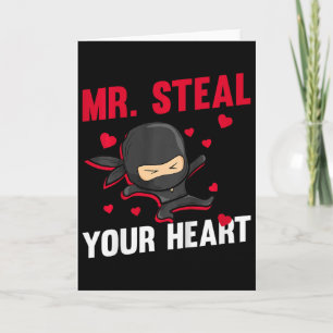 Små ninja Mr Steal Your Heart Småbarn Pojke Valent Kort
