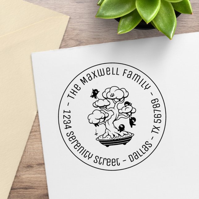 Små Ninjas i Bonsai Träd-familjens andra Adress Stämpel (Skapare uppladdad)