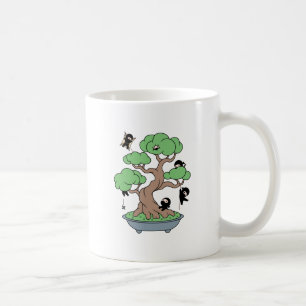Små Ninjas i Bonsai Träd Kaffemugg