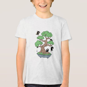 Små Ninjas i Bonsai Träd T Shirt