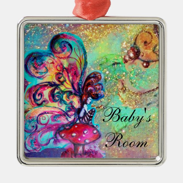 SMÅ NIVÅER AV MUSHROOMS DOOR HANGER JULGRANSPRYDNAD METALL (Framsidan)