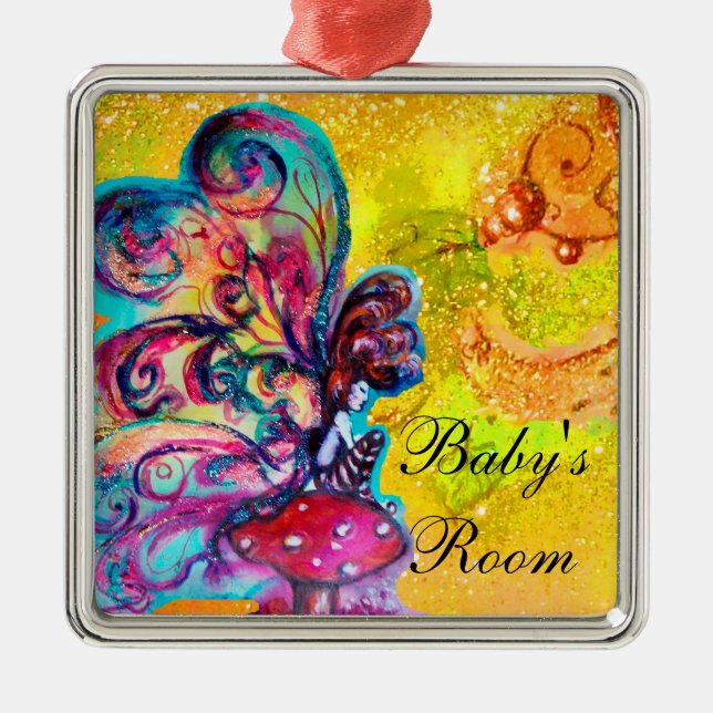 SMÅ NIVÅER AV MUSHROOMS DOOR HANGER JULGRANSPRYDNAD METALL (Framsidan)