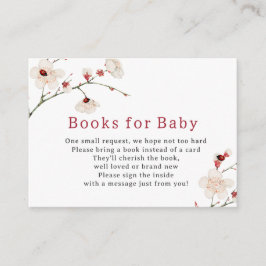 Små nyckelpigasböcker för baby shower tilläggskort