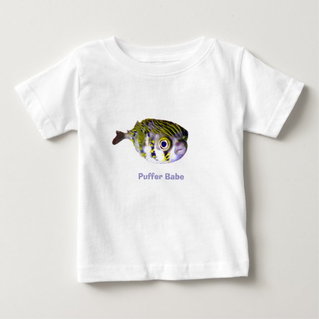 Små Oceanska kritiker Pufferfish T Shirt (Framsida)