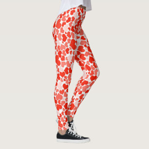 Små och ljusa multifärgade hörn på vitt leggings