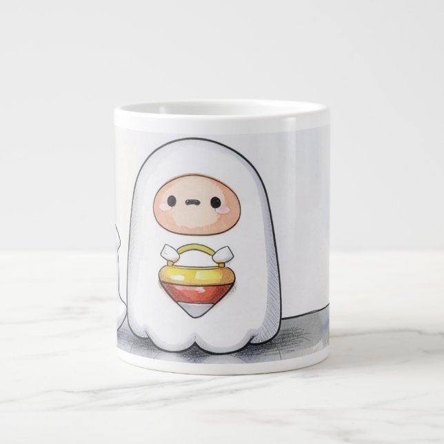 Små och små Halloween-gubbar  Jumbo Mugg (Framsidan)