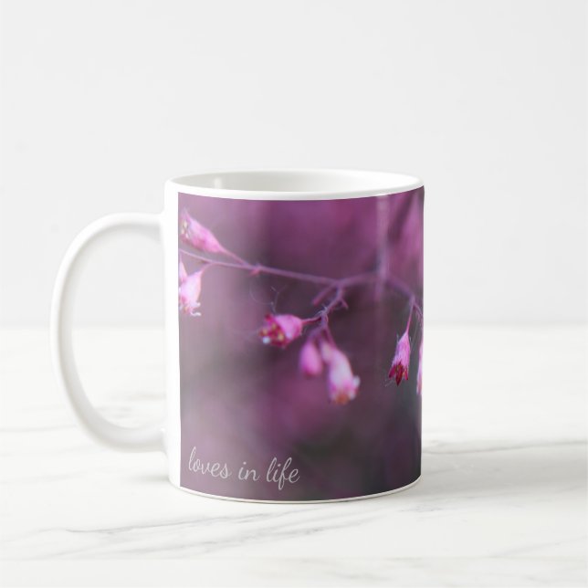 Små, ömtåliga Rosa Flowers Kaffemugg (Vänster)