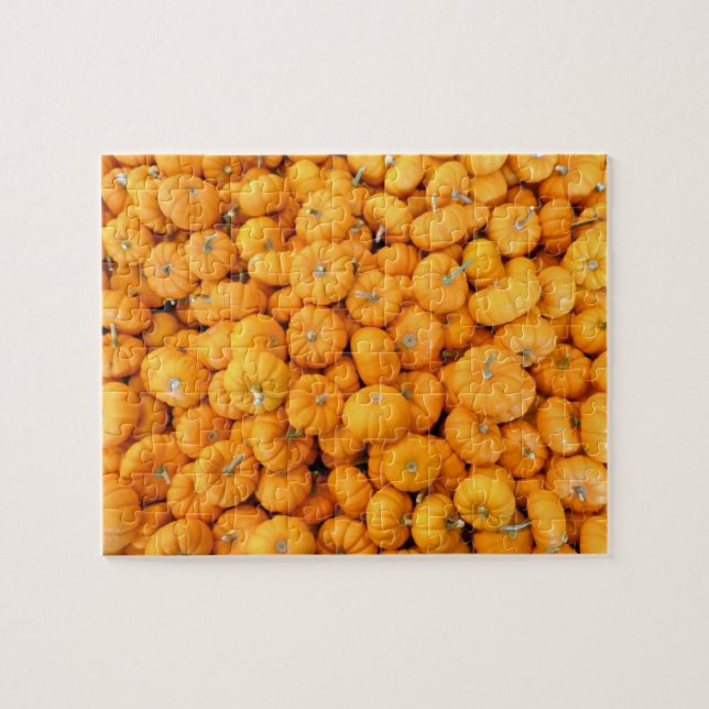 Små Orange Harvest Pumpkins Pussel (Horisontell)