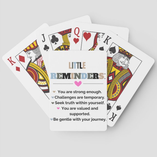 Små påminnelser om inspirationsmotiv casinokort (Baksidan)