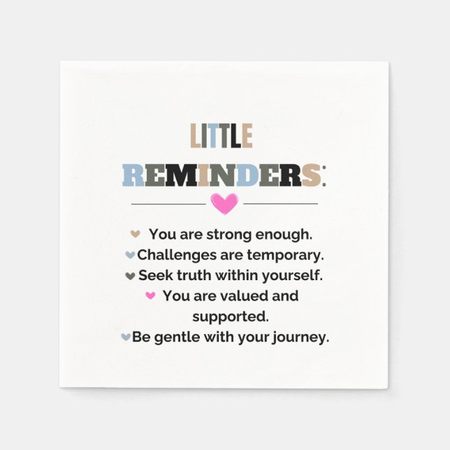 Små påminnelser om inspirationsmotiv pappersservett (Framsidan)