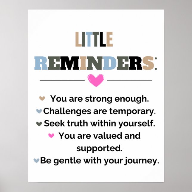 Små påminnelser om inspirationsmotiv poster (Framsidan)