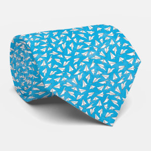 Små Pappra flygplan Blue Mönster Slips