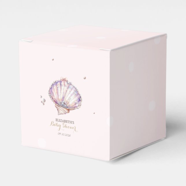 Små Pärlsnäckor Diamanter Prickar Baby Shower Presentaskar (Framsidan Sidan)