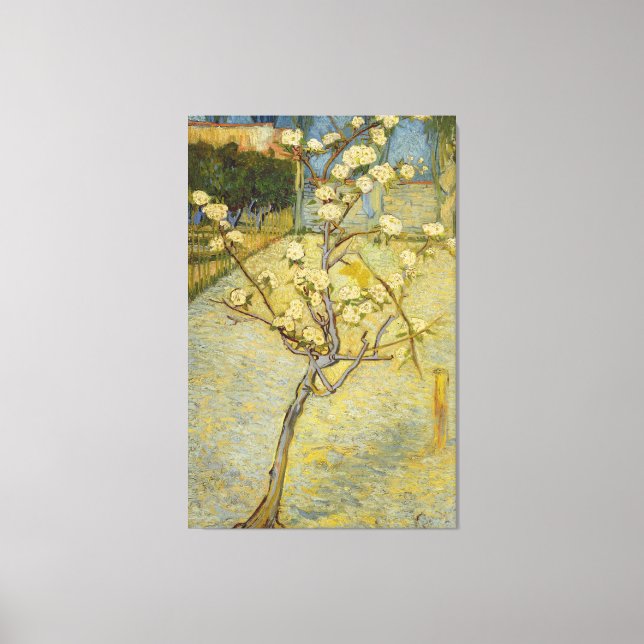 Små Pear Träd i Blommar Van Gogh Fine Art Canvastryck (Framsida)