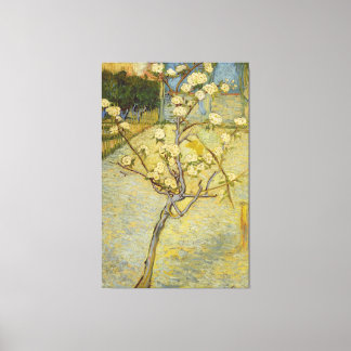 Små Pear Träd i Blommar Van Gogh Fine Art Canvastryck