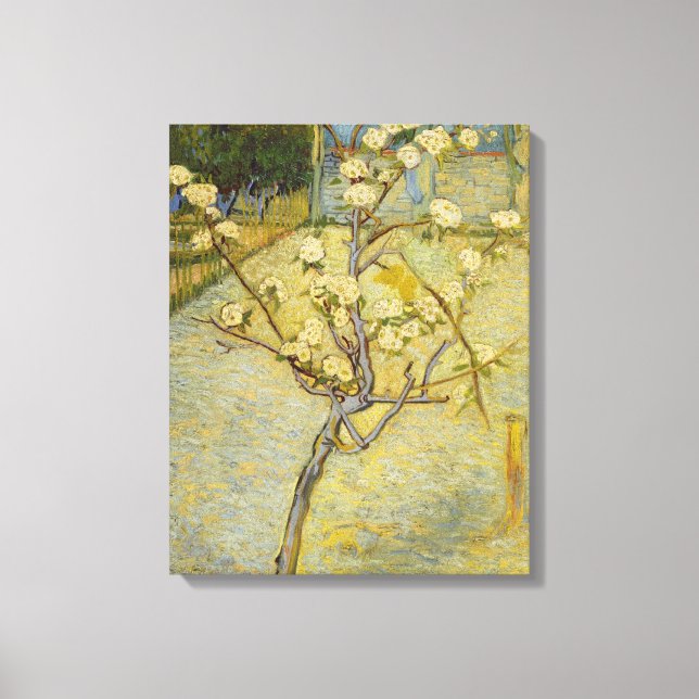 Små Pear Träd i Blommar Van Gogh Fine Art Canvastryck (Framsida)