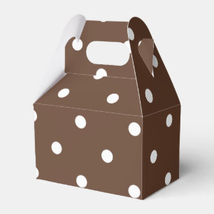 Små Polka dots Mönster: Brun Presentaskar