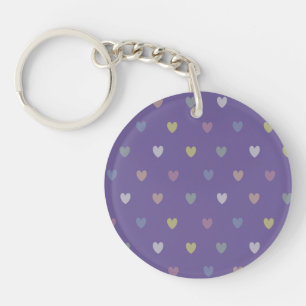 Små polka-hjärtan på Ultra Violet Lila