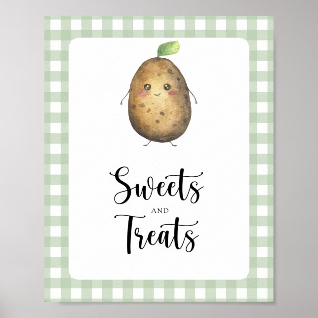 Små potatis - godis och barndusch poster (Framsidan)