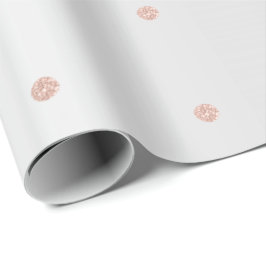 Små prickar grått rosa rose gold bröllop pastell presentpapper
