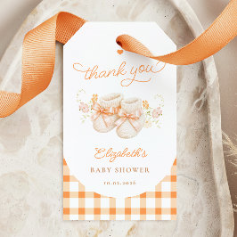 Små Pumpa Baby Shower Förmånsetiketter Presentetikett