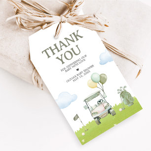 Små Putter Golf Baby Shower Favor Märken Presentetikett