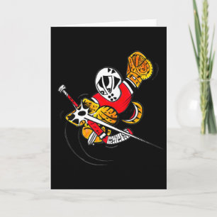Små räddningar Cartoon Hockey Målvakt Action Räddn Kort