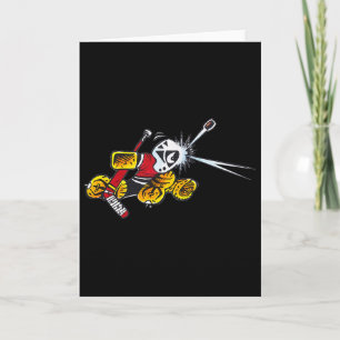 Små räddningar Cartoon Hockey Målvakt Slap Shot Ma Kort