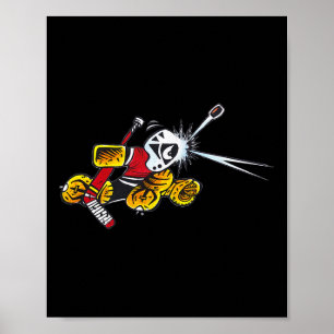 Små räddningar Cartoon Hockey Målvakt Slap Shot Ma Poster