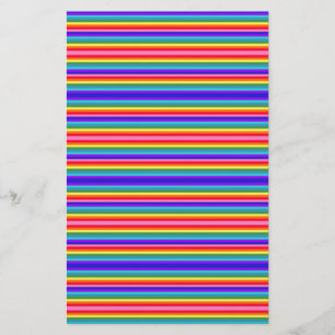 Små Rand av Rainbow Färg Brevpapper
