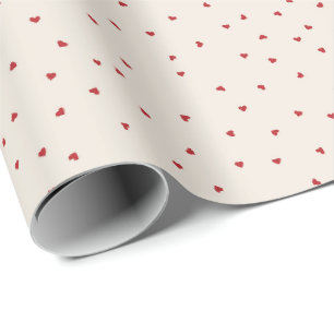 Små röda hjärtan för dina Valentine Presentpapper