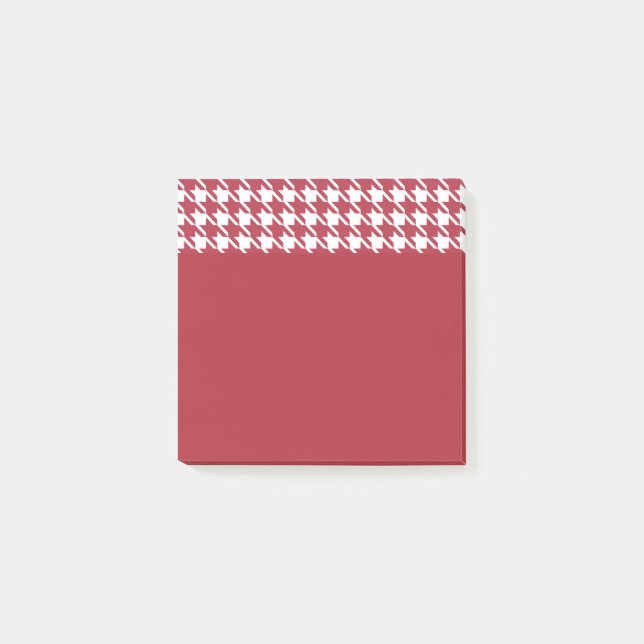 Små röda hundtandsmönstrade Post It-lappar Post-it Block (Framsida)