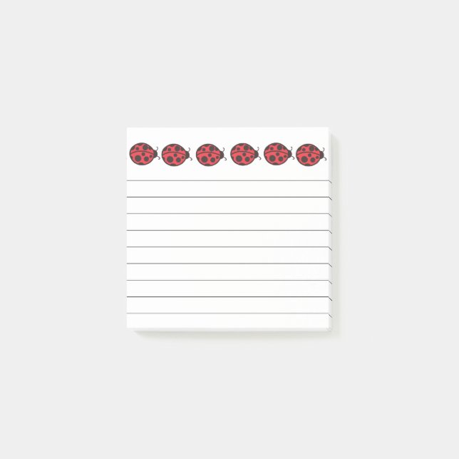 Små röda nyckelpigor Post It-lappar Post-it Block (Framsida)