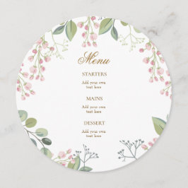 små rosa blommor meny