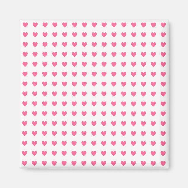 Små Rosa Hearts Magnet (Framsidan)