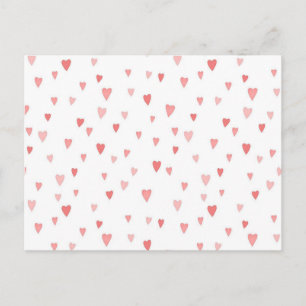 Små Rosa Hearts Vykort