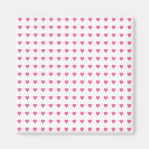 Små Rosa Hjärtan Magnet