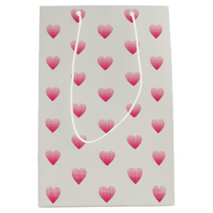 Små rosa hjärtan mönster light grått