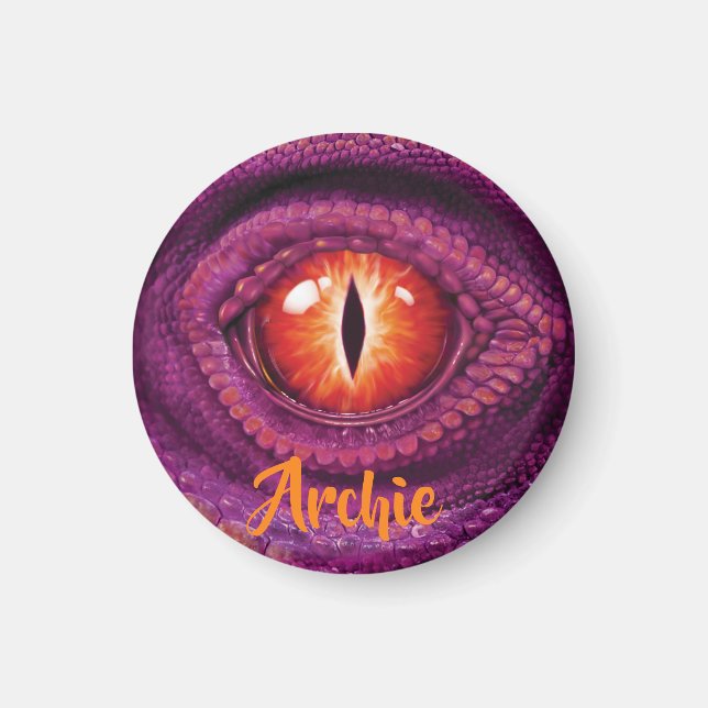 Små runda drakons magnet Öga (Framsidan)