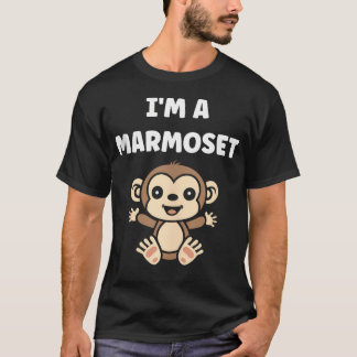 Små silkesapor apa djur roliga Jag är en T Shirt