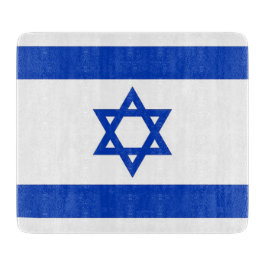Små skärskivor av glas med flagga av Israel