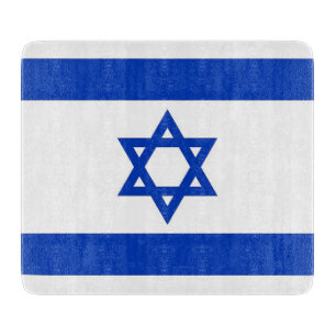 Små skärskivor av glas med flagga av Israel