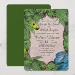 Små, Sneaky-ormar i Jungle-inbjudan Inbjudningar