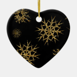 Små Snö-statsobligationer på natten Julgransprydnad Keramik