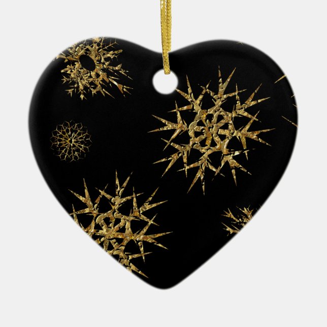 Små Snö-statsobligationer på natten Julgransprydnad Keramik (Framsidan)