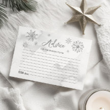 Små Snöflinga Bebis Shower Rådkort