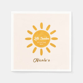Små solsken Soliga baby shower-servetter Pappersservett